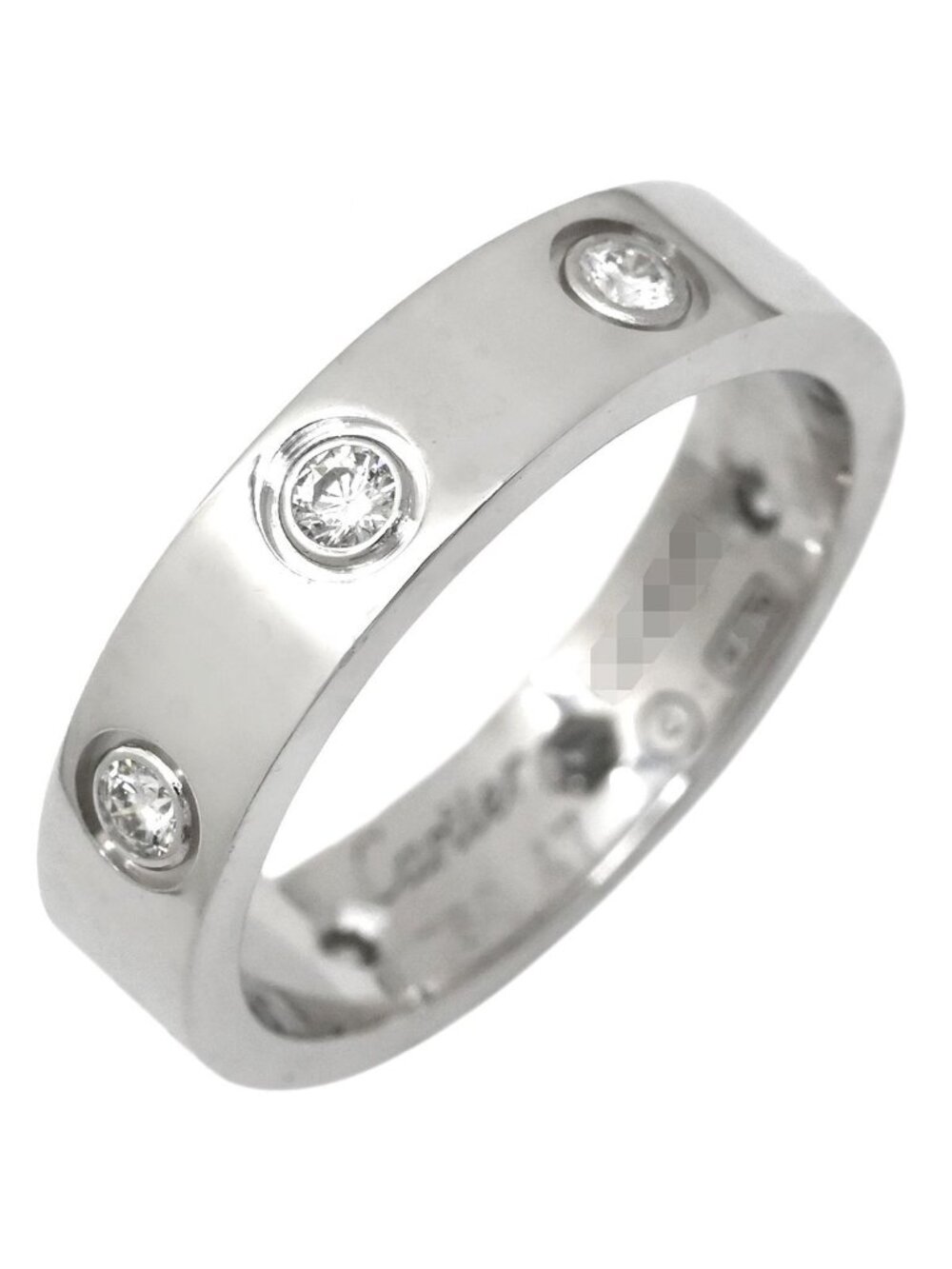 Cartier Ring Love Mini Full Diamond White Gold 47 Small